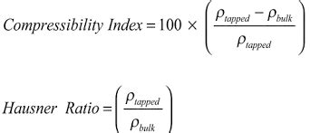 carr's index and hausner ratio|hausner ratio formula.